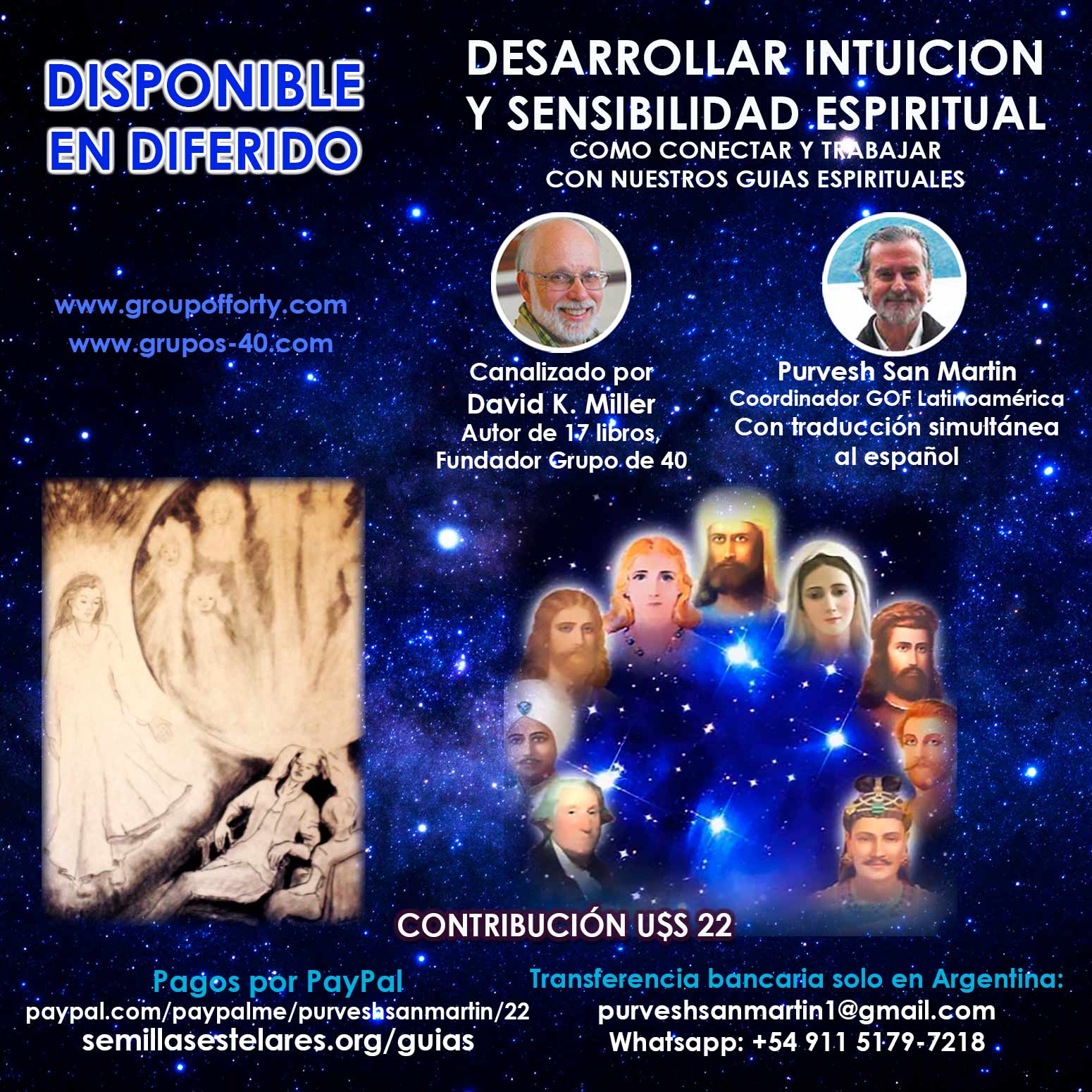 DESARROLLAR INTUICION Y SENSIBILIDAD ESPIRITUAL. COMO CONECTAR Y TRABAJAR CON NUESTROS GUIAS ESPIRITUALES DISPONIBLE EN DIFERIDO